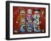 Sock Doll Family Portrait-Leah Saulnier-Framed Giclee Print