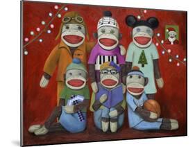 Sock Doll Family Portrait-Leah Saulnier-Mounted Giclee Print