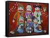 Sock Doll Family Portrait-Leah Saulnier-Framed Stretched Canvas