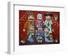 Sock Doll Family Portrait-Leah Saulnier-Framed Giclee Print