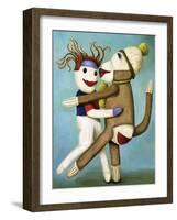 Sock Dolls Dancing-Leah Saulnier-Framed Giclee Print