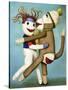 Sock Dolls Dancing-Leah Saulnier-Stretched Canvas