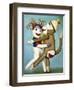 Sock Dolls Dancing-Leah Saulnier-Framed Giclee Print