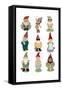 Sock Garden Gnomes-Hanna Melin-Framed Stretched Canvas