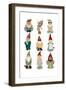 Sock Garden Gnomes-Hanna Melin-Framed Art Print