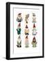 Sock Garden Gnomes-Hanna Melin-Framed Art Print