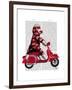 Sock Monkey on Moped-Fab Funky-Framed Art Print