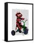 Sock Monkey on Tricycle-Fab Funky-Framed Stretched Canvas