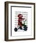 Sock Monkey on Tricycle-Fab Funky-Framed Art Print
