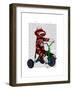 Sock Monkey on Tricycle-Fab Funky-Framed Art Print