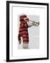 Sock Monkey Playing Trumpet-Fab Funky-Framed Art Print