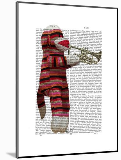 Sock Monkey Playing Trumpet-Fab Funky-Mounted Art Print