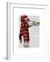 Sock Monkey Playing Trumpet-Fab Funky-Framed Art Print