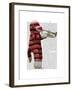 Sock Monkey Playing Trumpet-Fab Funky-Framed Art Print