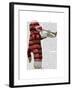 Sock Monkey Playing Trumpet-Fab Funky-Framed Art Print