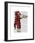 Sock Monkey Playing Trumpet-Fab Funky-Framed Art Print