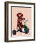 Sock Monkey Tricycle-Fab Funky-Framed Art Print