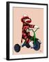 Sock Monkey Tricycle-Fab Funky-Framed Art Print