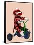 Sock Monkey Tricycle-Fab Funky-Framed Stretched Canvas