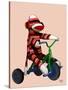 Sock Monkey Tricycle-Fab Funky-Stretched Canvas