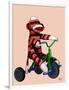 Sock Monkey Tricycle-Fab Funky-Framed Art Print