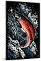 Sockeye Salmon - Scratchboard-Lantern Press-Mounted Art Print