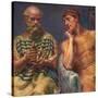 Socrates and Alcibiades, 1914, by Kristian Zahrtmann, 1843-1917, Danish painting,-Kristian Zahrtmann-Stretched Canvas