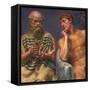 Socrates and Alcibiades, 1914, by Kristian Zahrtmann, 1843-1917, Danish painting,-Kristian Zahrtmann-Framed Stretched Canvas