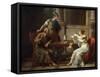 Socrates and Alcibiades at Aspasia, 1801-Nicolas Andre Monsiau-Framed Stretched Canvas
