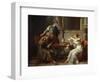 Socrates and Alcibiades at Aspasia, 1801-Nicolas Andre Monsiau-Framed Giclee Print