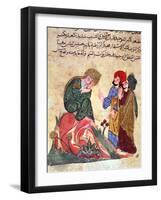 Socrates and Students, from "The Better Sentences and Most Precious Dictations" by Al-Moubacchir-null-Framed Giclee Print