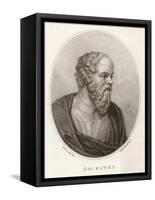 Socrates Athenian Philosopher-Madame Bovi-Framed Stretched Canvas