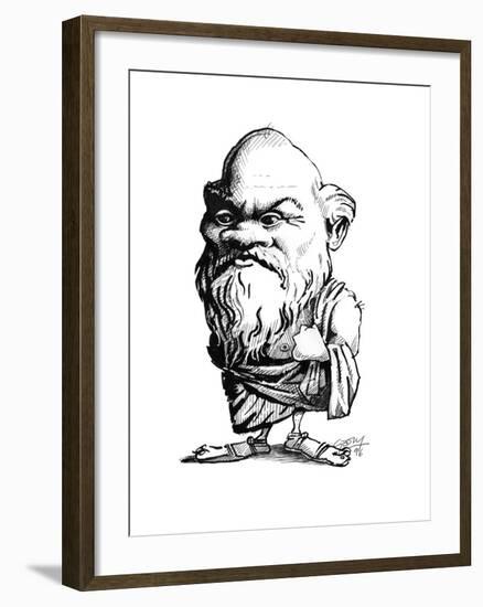 Socrates, Caricature-Gary Gastrolab-Framed Giclee Print