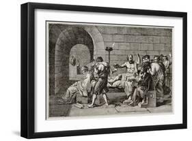 Socrates Death Old Illustration-marzolino-Framed Art Print