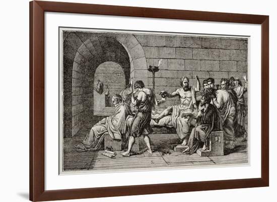 Socrates Death Old Illustration-marzolino-Framed Art Print