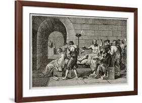 Socrates Death Old Illustration-marzolino-Framed Art Print