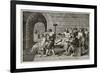 Socrates Death Old Illustration-marzolino-Framed Art Print