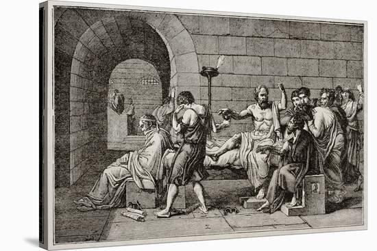 Socrates Death Old Illustration-marzolino-Stretched Canvas