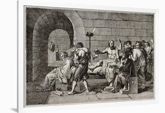 Socrates Death Old Illustration-marzolino-Framed Art Print