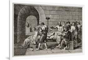 Socrates Death Old Illustration-marzolino-Framed Art Print