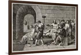 Socrates Death Old Illustration-marzolino-Framed Art Print