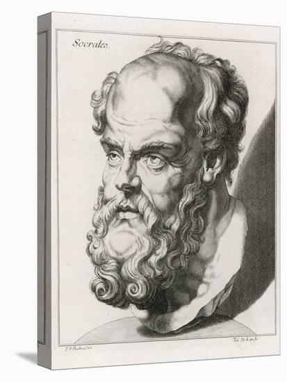Socrates Greek Philosopher-Johan H. Lips-Stretched Canvas