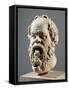 Socrates, Marble Head, Copy from a Bronze from the Pompeion in Athens-null-Framed Stretched Canvas