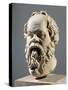 Socrates, Marble Head, Copy from a Bronze from the Pompeion in Athens-null-Stretched Canvas