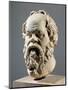 Socrates, Marble Head, Copy from a Bronze from the Pompeion in Athens-null-Mounted Giclee Print