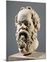 Socrates, Marble Head, Copy from a Bronze from the Pompeion in Athens-null-Mounted Giclee Print