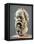 Socrates, Marble Head, Copy from a Bronze from the Pompeion in Athens-null-Framed Stretched Canvas