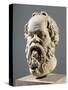 Socrates, Marble Head, Copy from a Bronze from the Pompeion in Athens-null-Stretched Canvas