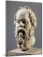 Socrates, Marble Head, Copy from a Bronze from the Pompeion in Athens-null-Mounted Giclee Print
