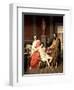 Sócrates Reprendiendo a Alcibiades En Casa De Una Cortesana, 1857-German Hernández Amores-Framed Giclee Print